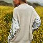 DAVI & DANI Sequin Sleeve Sweater Knit Tunic Top