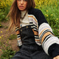DAVI & DANI Chunky Knit Multi-Striped Open Sweater Cardigan