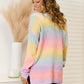 ANGEL WINGS Blush Pink Gradient V-Neck Sweater