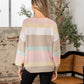 SEW IN LOVE Full Size Color Block Round Neck Sweater