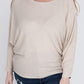 ZENANA Plus Ribbed Batwing Long Sleeve Boat Neck Sweater
