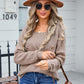 Angel Wings Decor Button Drop Shoulder Knit Top
