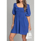 NUVI APPAREL Smocked mini dress