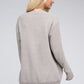 ZENANA Melange Open Front Sweater Cardigan