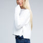 AMBIANCE APPAREL Mock Neck Cropped Pullover Knit Sweater