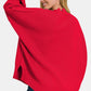 ZENANA Ruby Side Sit Oversize Knit Sweater