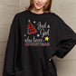SIMPLY LOVE " Just a girl who loves Christmas" Full Size Graphic Sweatshirt