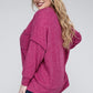 ZENANA Plus Brushed Melange Drop Shoulder Sweater