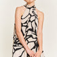Resort style halter neck short sundress PLUS