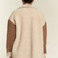 JADE by JANE Plus-size Color block sherpa Shacket JJO5017P