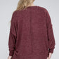 ZENANA Plus Brushed Melange Drop Shoulder Sweater