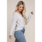 NUVI APPAREL Ivory Pointelle Knitted Top