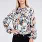 NUVI APPAREL Chiffon Floral Blouse