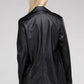 AMBIANCE APPAREL Sleek Pu Leather Blazer with Front Closure