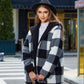 Plaid Two-Side Wear Hooded Coat