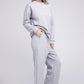 NUVI APPAREL Textured Fabric Top and Pants Casual Set