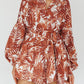 ONE & ONLY COLLECTIVE Leaves Print Puff Sleeved Romper