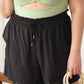 ZENOBIA Plus Size Drawstring Elastic Waist Shorts with Pockets