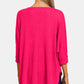 ZENANA Magenta V-Neck High-Low Jacquard Knit Top