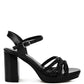 Sparks Fly Glitter Strappy Block Sandals