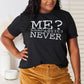 SIMPLY LOVE Letter Graphic Round Neck T-Shirt