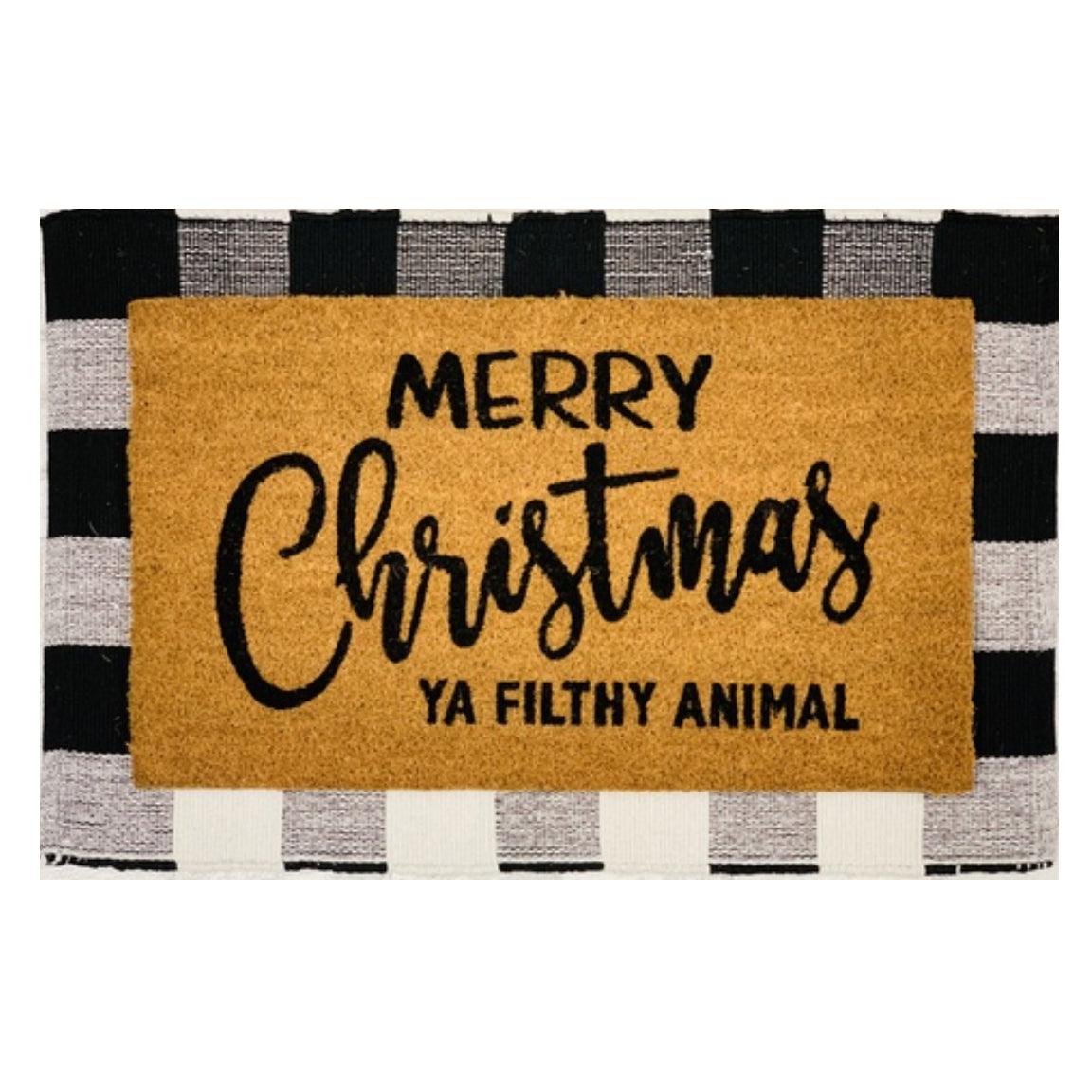 Merry Christmas Ya Filthy Animal Door Mat