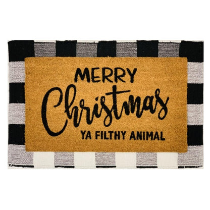 Merry Christmas Ya Filthy Animal Door Mat