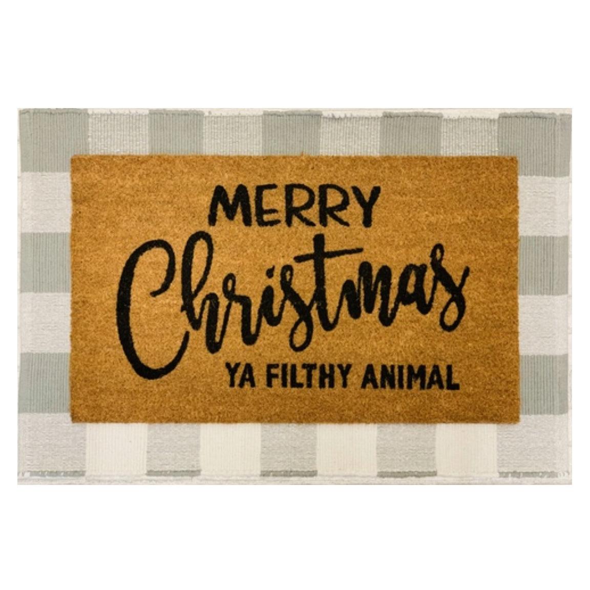 Merry Christmas Ya Filthy Animal Door Mat
