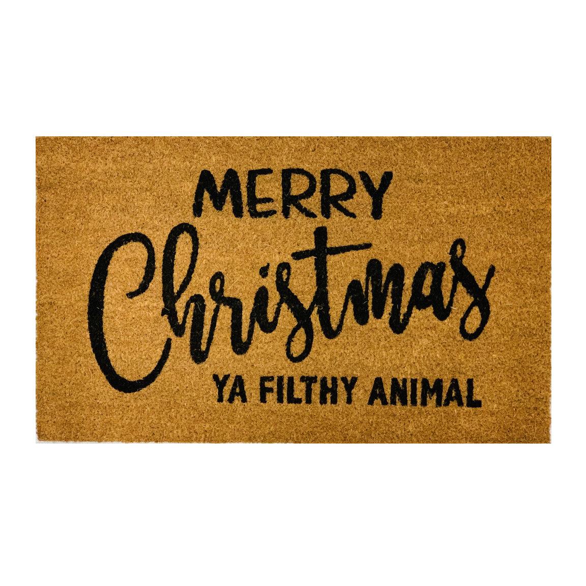 Merry Christmas Ya Filthy Animal Door Mat