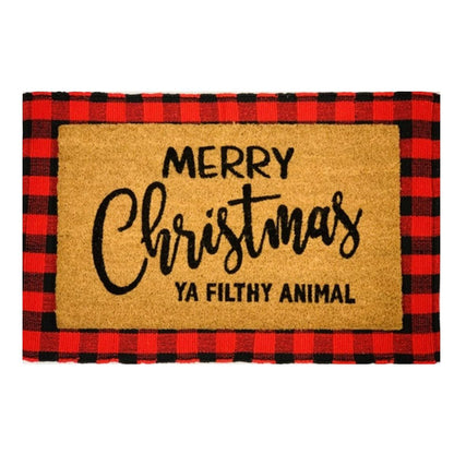 Merry Christmas Ya Filthy Animal Door Mat