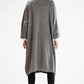 AWAMA Women's Belted European Open-Front Cardigan with Wide Sleeves.