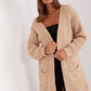 ITALY MODA European Acrylic Open Cardigan with Pockets model 187478