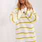 FACTORY PRICE Long Casual Striped Pullover Sweater-model 187505