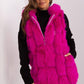 A.T.  European Women's Faux Fur Hooded Winter Vest/Gilet-up to 3XL