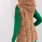A.T.  European Women's Faux Fur Hooded Winter Vest/Gilet-up to 3XL
