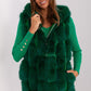 A.T.  European Women's Faux Fur Hooded Winter Vest/Gilet-up to 3XL