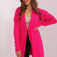 BADU Knitted Open Cardigan with a Belt-model 187754