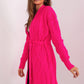 BADU Knitted Open Cardigan with a Belt-model 187754
