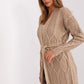 BADU Knitted Open Cardigan with a Belt-model 187754