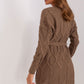 BADU Knitted Open Cardigan with a Belt-model 187754