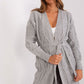 BADU Knitted Open Cardigan with a Belt-model 187754