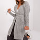 BADU Knitted Open Cardigan with a Belt-model 187754