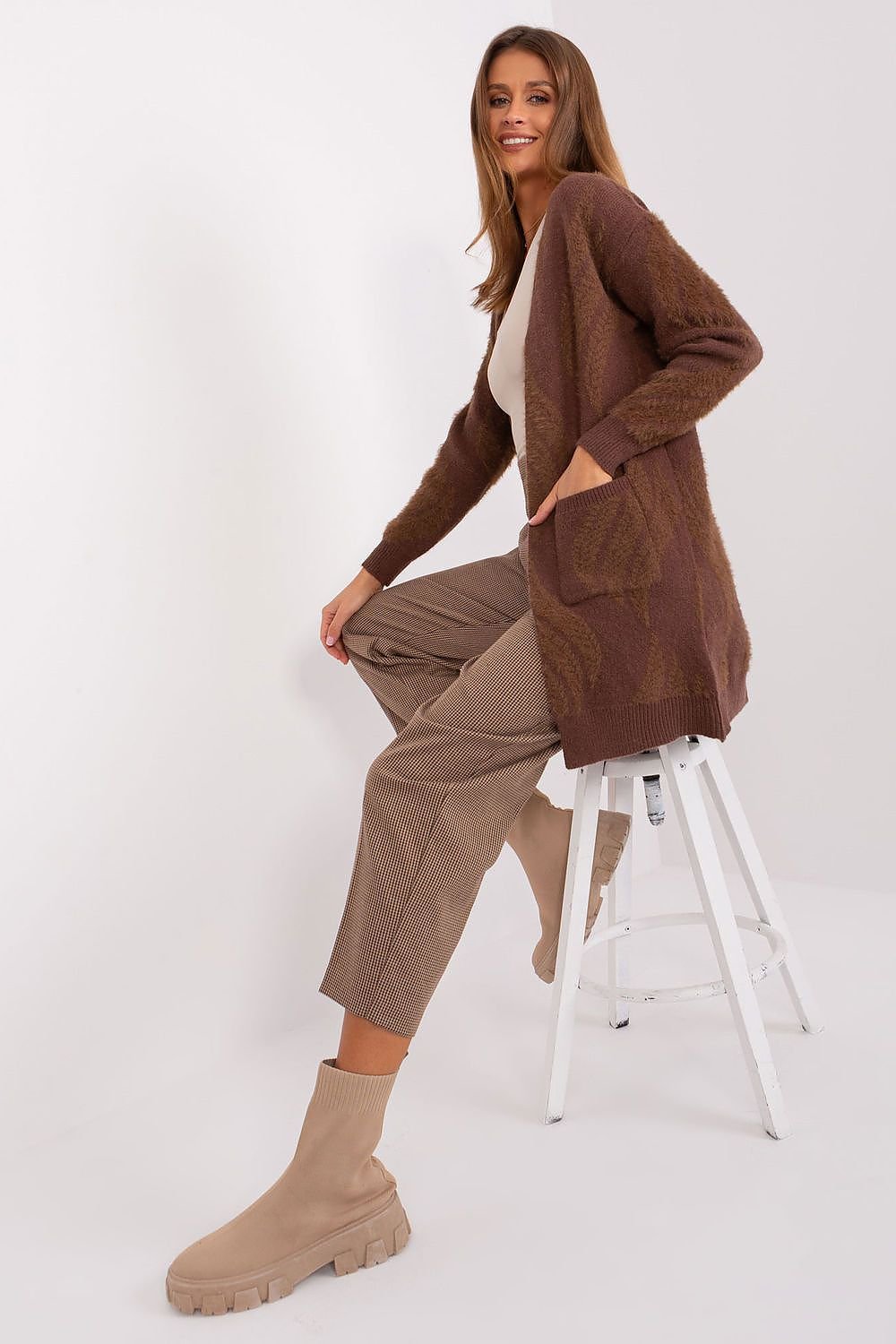 A.T. Casual European Open Bedspread Cardigan-model 188288