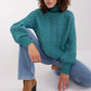 A.T. Oversized European Knitted Turtleneck Sweater-model 189230