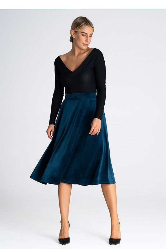 FIGL Women's Midi Flare Skirt