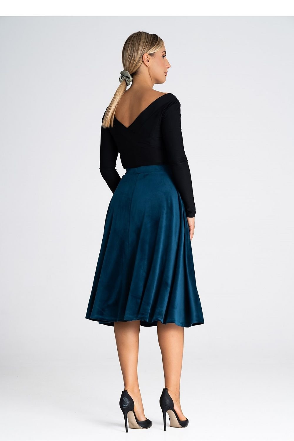 FIGL Women's Midi Flare Skirt
