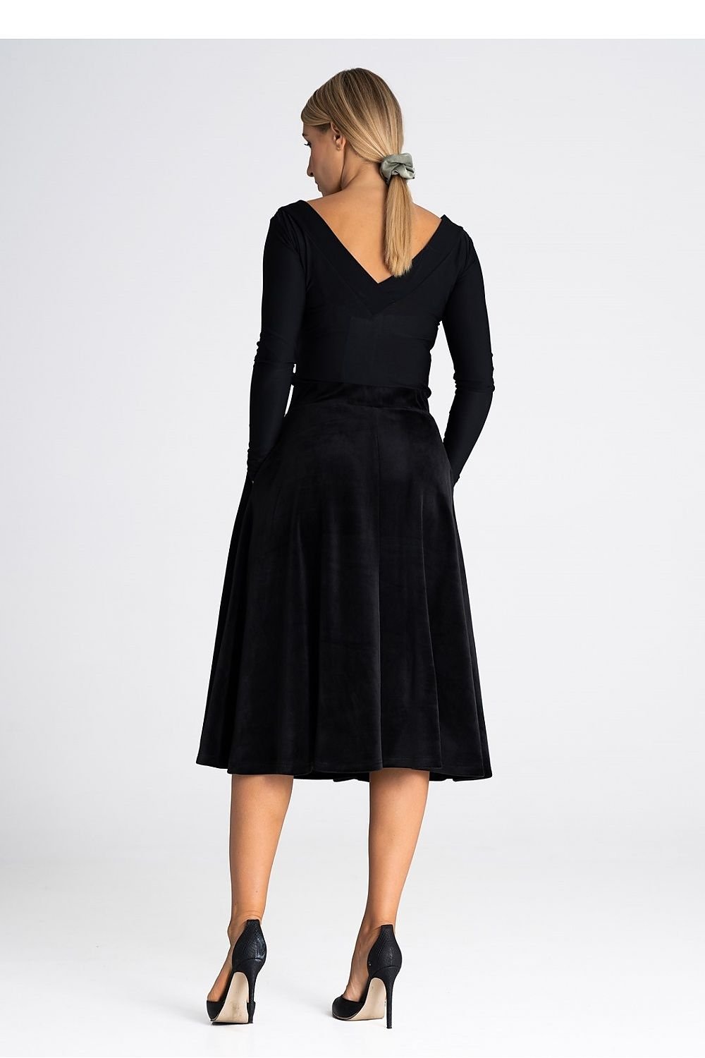 FIGL Women's Midi Flare Skirt