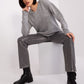 RUE PARIS Women's Casual European Grey Pullover Sweater-model 189303