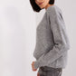 RUE PARIS Women's Casual European Grey Pullover Sweater-model 189303