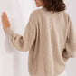 BADU Grey Twinset Sweater Top & Balloon Sleeves Open Cardigan-model 189323